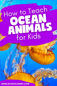 Looking for ways to teach ocean animals for kids? Read about different ways and resources you can use in this article plus grab FREE vocabulary posters.