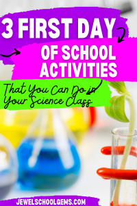 3 First Day of School Activities That You Can Do in Your Science Class by Jewel Pastor | Read about three first day of school activities for your science class and grab an all about me freebie.