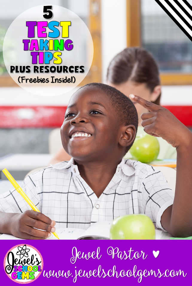 TEST TAKING TIPS PLUS RESOURCES (FREEBIES INSIDE) BY JEWEL PASTOR OF JEWELSCHOOLGEMS.COM | Testing Week is a part of school life. We don’t have to like it or agree with it, but with a little planning and preparation, we can make it bearable.