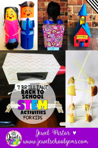 7 BRILLIANT BACK TO SCHOOL STEM ACTIVITIES FOR KIDS by Jewel Pastor of Jewel's School Gems | Looking to make back to school easier for you and more fun for kids? Here are 7 brilliant back to school STEM activities to help you have a STEM-tastic beginning of the year!
