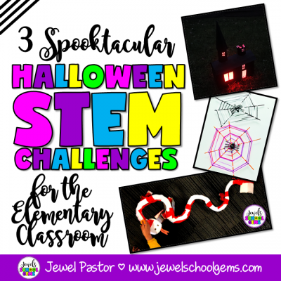 3 HALLOWEEN STEM CHALLENGES | Jewel's School Gems | Looking for Halloween STEM Challenges that don't involve scary tricks and sugary treats? You can find them right here!