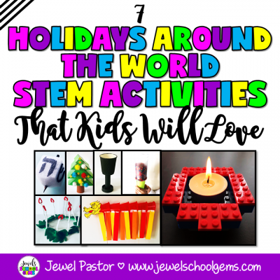 HOLIDAYS AROUND THE WORLD STEM ACTIVITIES THAT KIDS WILL LOVE by Jewel’s School Gems | With a little breathing room between now and Christmas, it’s the perfect time to look at Holidays Around the World STEM activities!