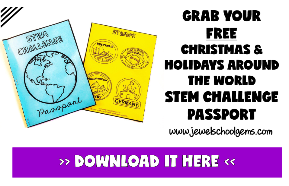 Free Christmas and Holidays Around the World STEM Challenge Passport