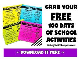 FREE 100 DAYS OF SCHOOL STEM ACTIVITIES