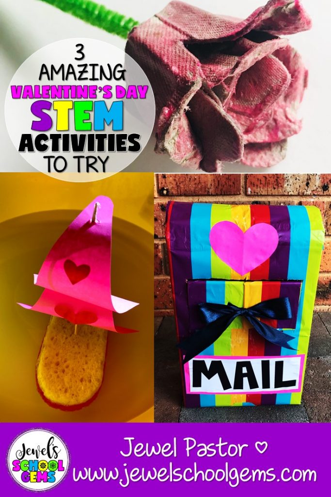 3 AMAZING VALENTINE'S DAY STEM ACTIVITIES TO TRY BY JEWEL'S SCHOOL GEMS | As a teacher, I’m pretty sure you had your share of kids making cards or other similar Valentine’s Day crafts. This year, why not change things up and try Valentine’s Day STEM activities instead? 