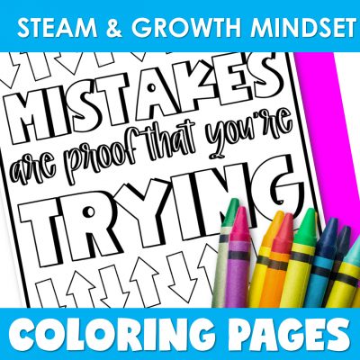 STEAM and Growth Mindset Coloring Images FEATURED IMAGE
